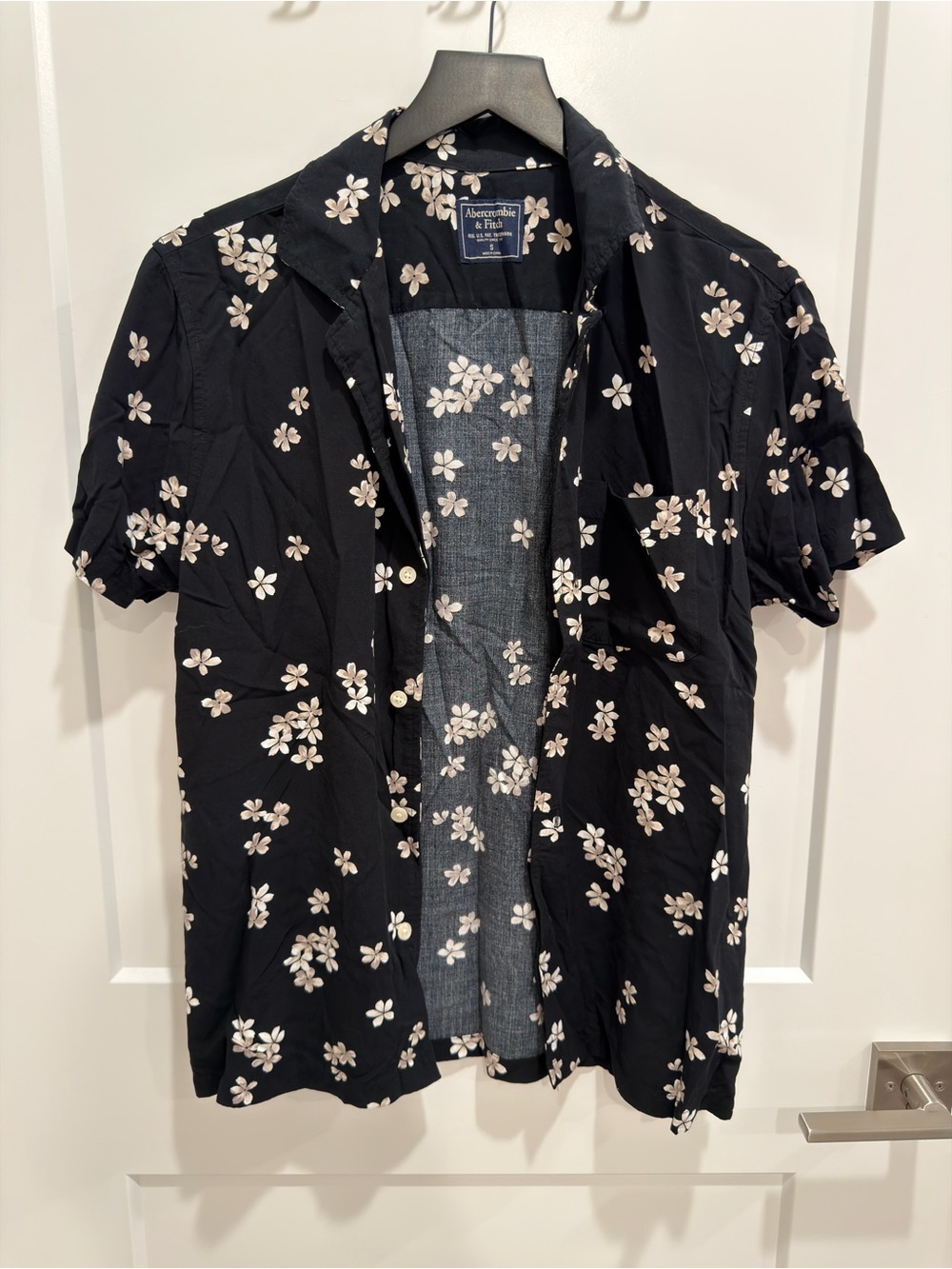 Abercrombie & Fitch Black Shirt Floral Print